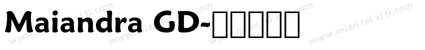 Maiandra GD字体转换
